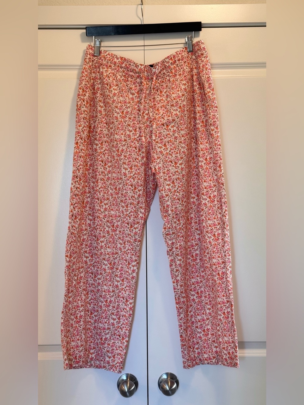 GAP Pink Floral Wide-Leg Pants